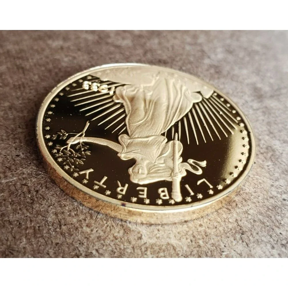 1933 DOUBLE EAGLE PROOF GOLD Clad Bronze 1oz Medal National Collectors MINT COA